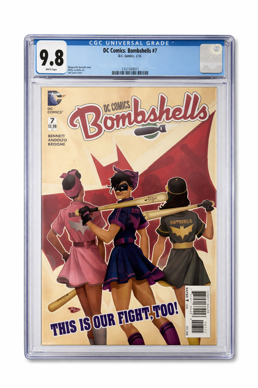 DC Comics Bombshells 7 CGC 9.8 graded comic 2016